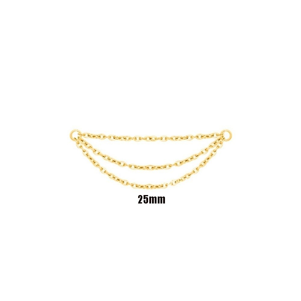 Body Jewelry Nose Studs - Fashion Titanium Nose Chain Three Layer