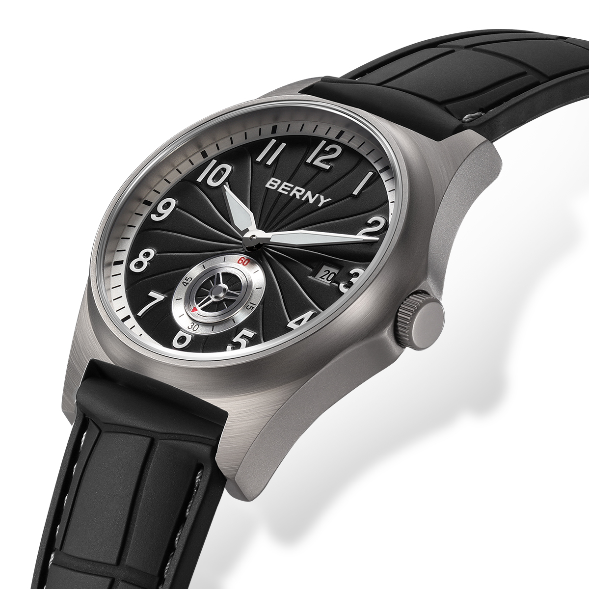 Body Jewelry Titanium - BERNY Men's Titanium Automatic Watch Super