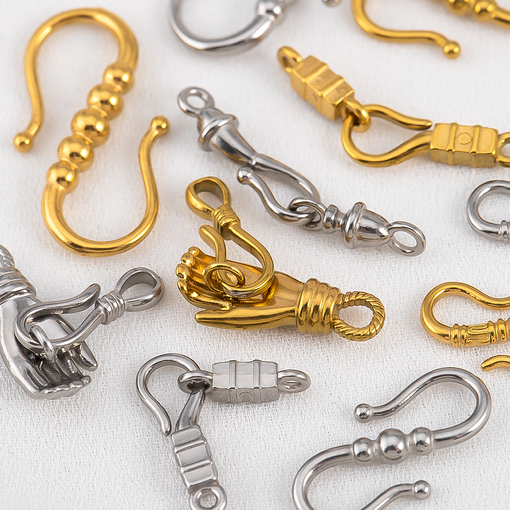 Body Jewelry Diy - 2pcs Stainless Steel Gold Plated Hand-Shape