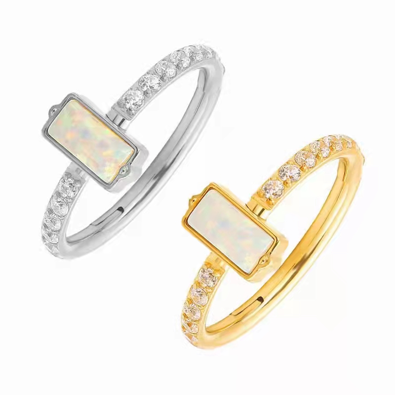 10pcs 316L Surgical Steel Opal - Clicker Ring Seamless review and price