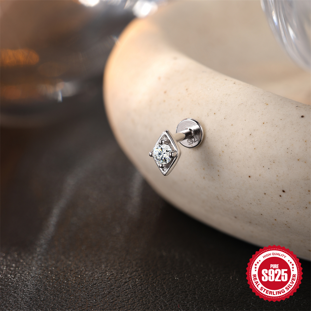 ROXI Moissanite 925 Sterling S - Tragus Flat Back review and price