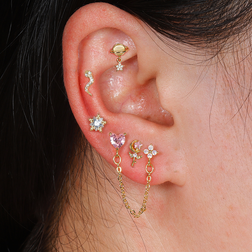 1pc Cartilage Ear Piercing Ear - Tragus Flat Back review and price