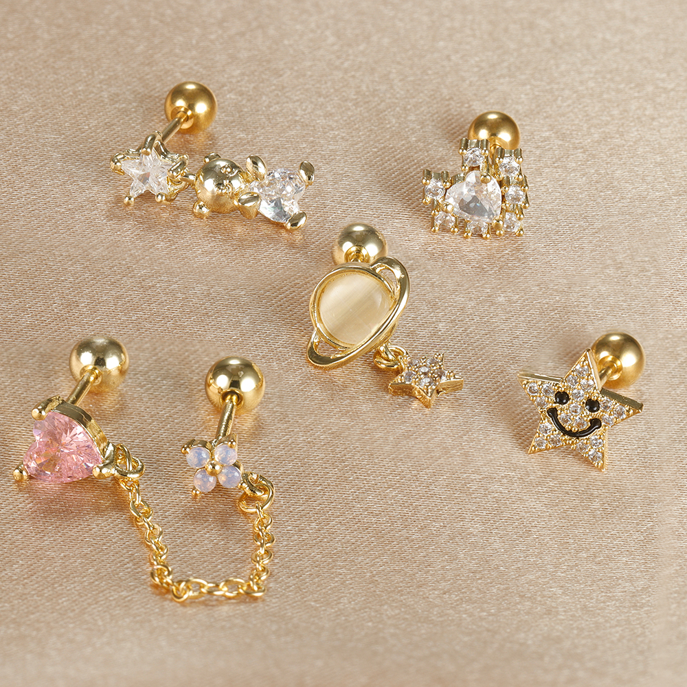 1pc Cartilage Ear Piercing Ear - Tragus Flat Back review and price