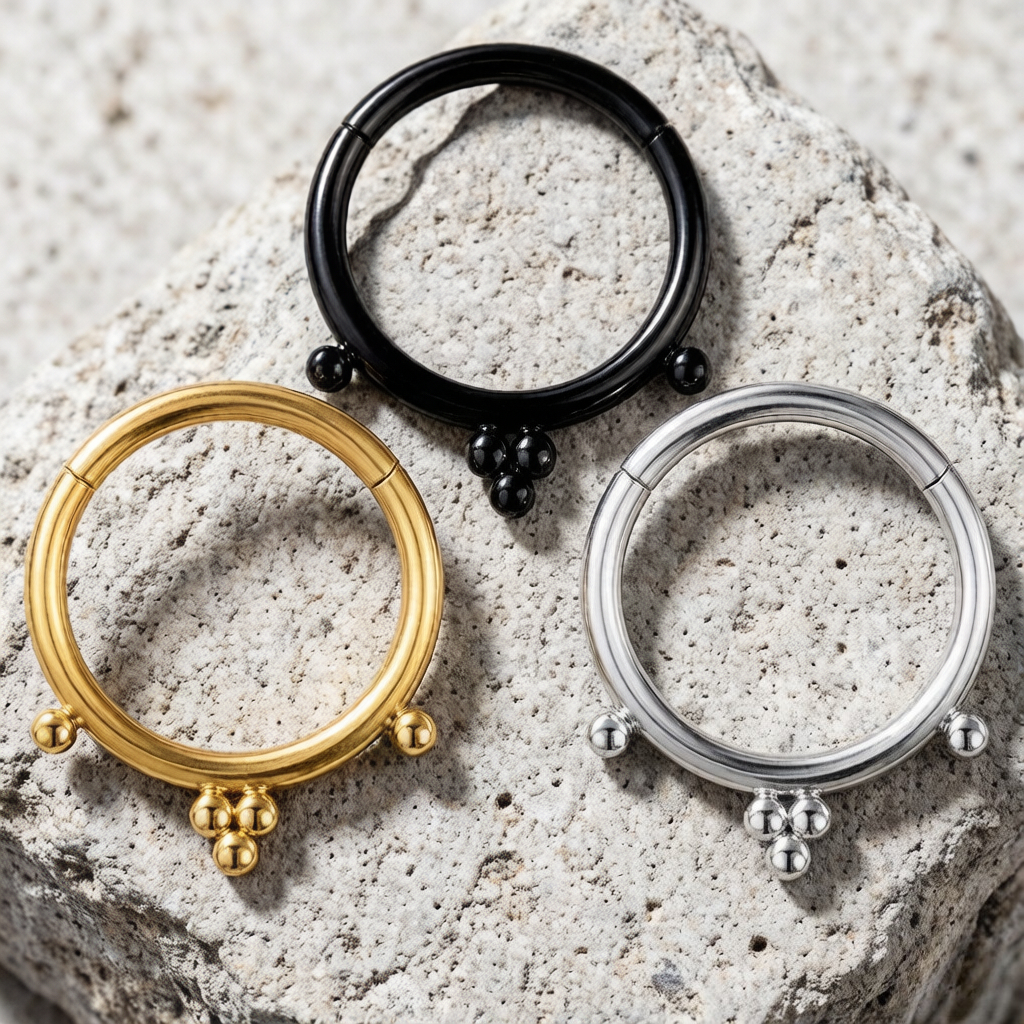 F136 Titanium 16G Septum Pierc - Clicker Ring Seamless review and price