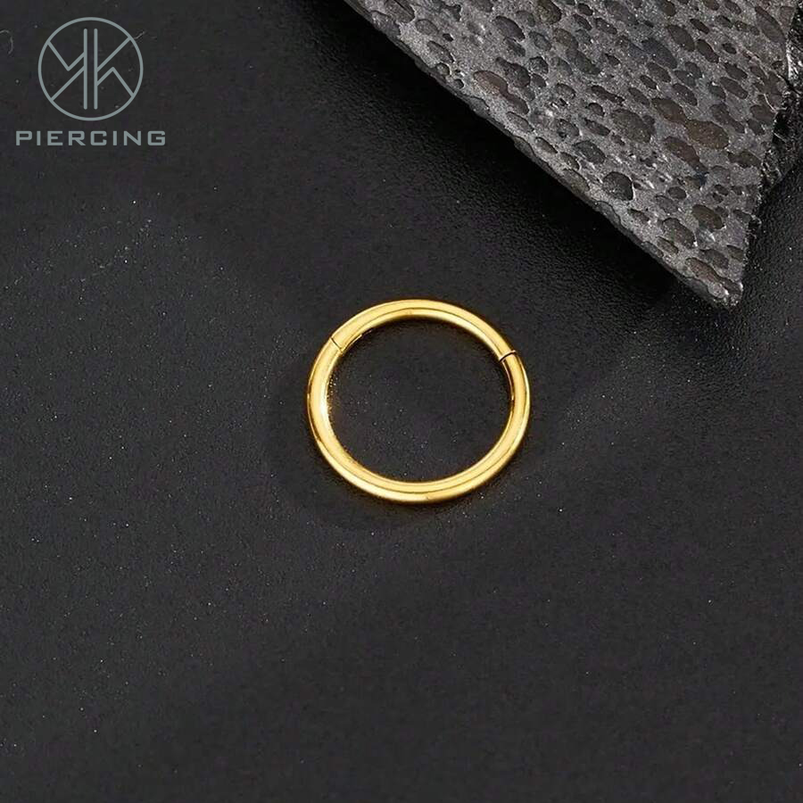 1pc 16G/18G/20G Titanium Golde - Clicker Ring Seamless review and price