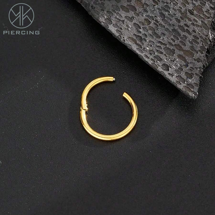 1pc 16G/18G/20G Titanium Golde - Clicker Ring Seamless review and price