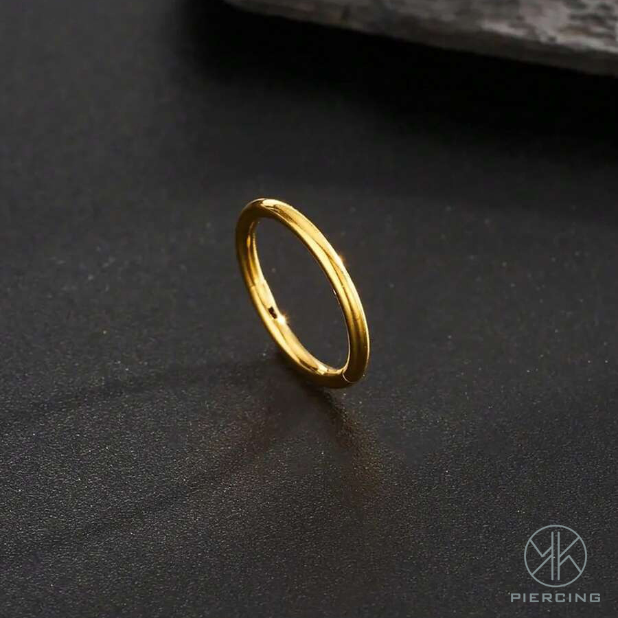 1pc 16G/18G/20G Titanium Golde - Clicker Ring Seamless review and price