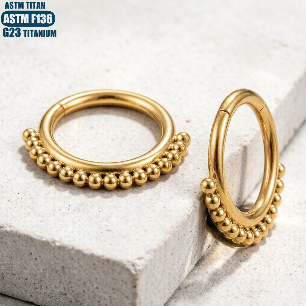 F136 16G Titanium Nose Ring wi - Clicker Ring Seamless review and price