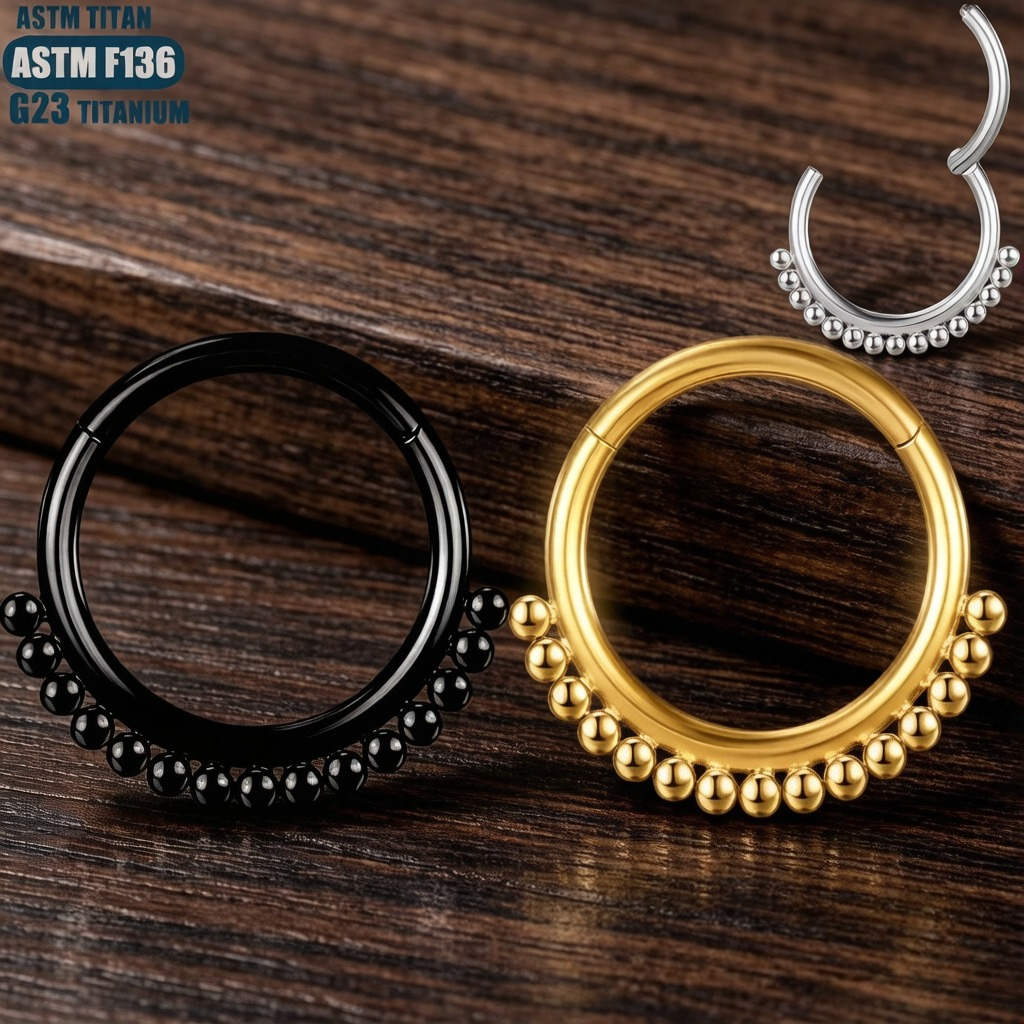 F136 16G Titanium Nose Ring wi - Clicker Ring Seamless review and price