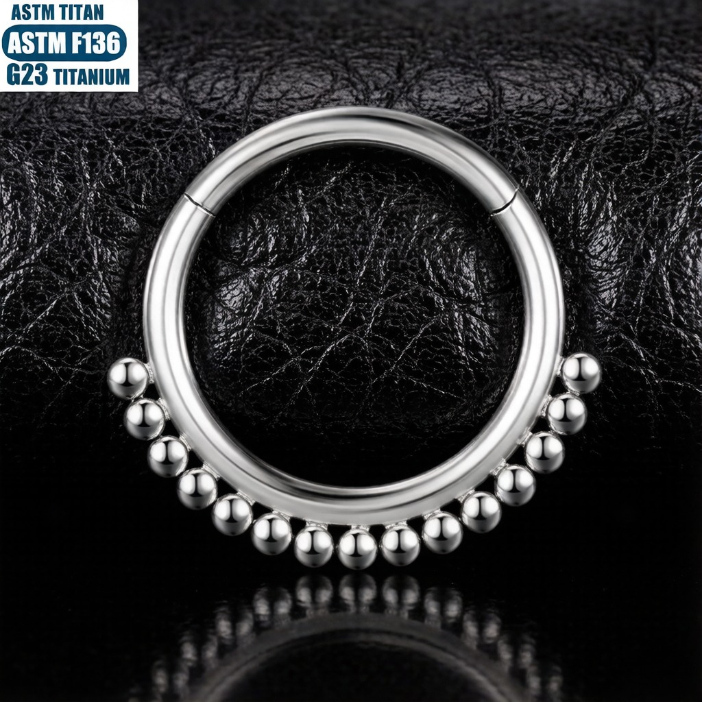 F136 16G Titanium Nose Ring wi - Clicker Ring Seamless review and price