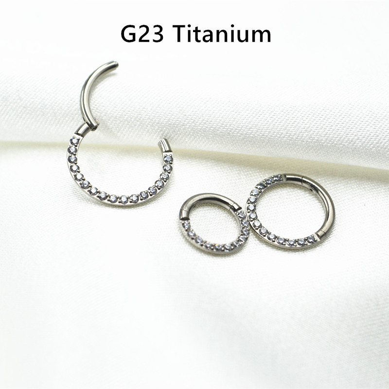 10pcs/lot  G23 Titanium Nose S - Clicker Ring Seamless review and price
