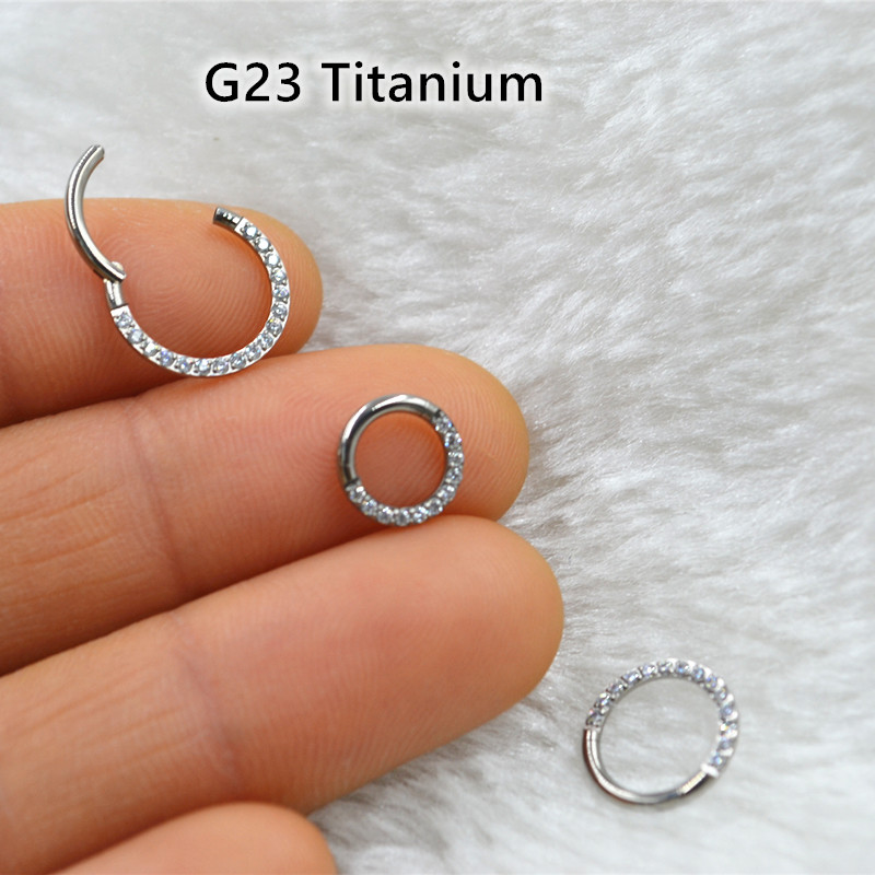 10pcs/lot  G23 Titanium Nose S - Clicker Ring Seamless review and price