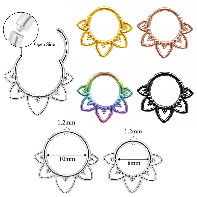 Stainless Steel Nose Ring Flow - Clicker Ring Seamless review and price