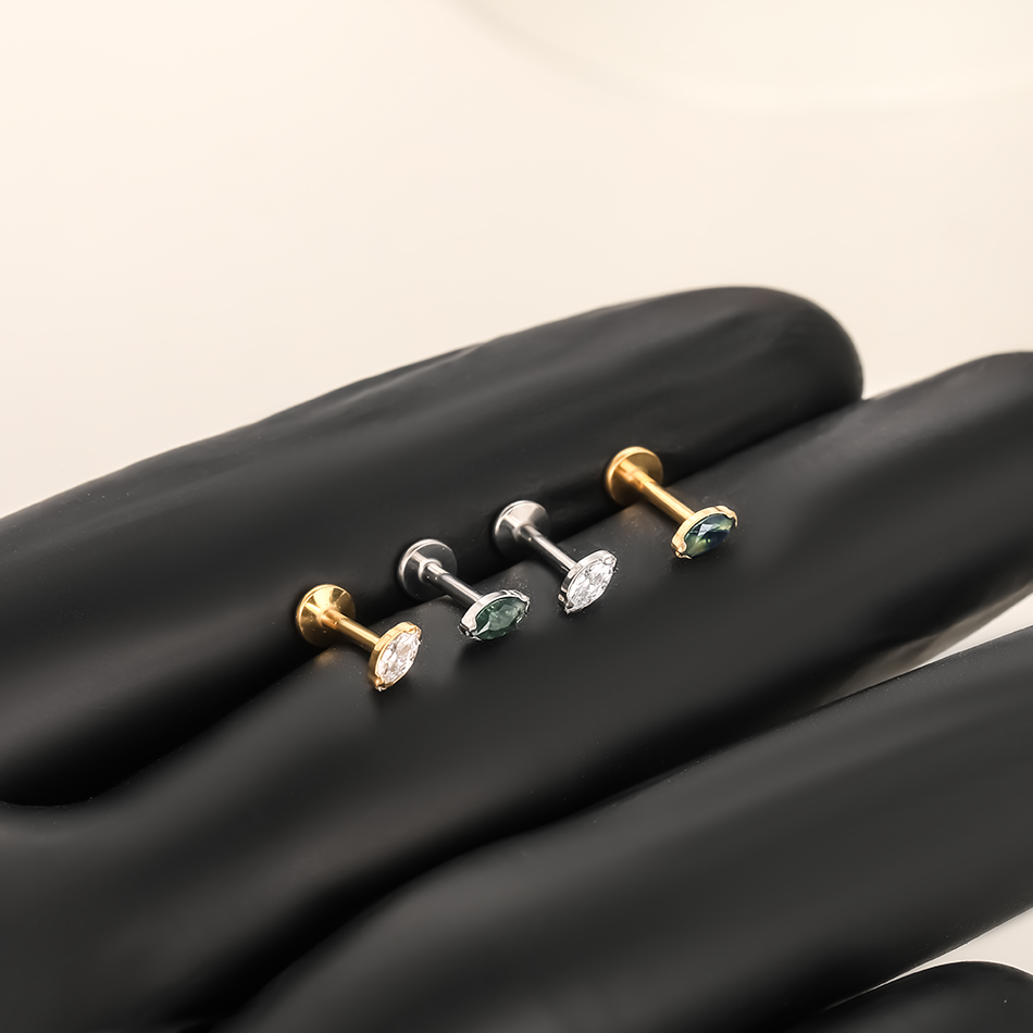 1Pc/5Pcs Titanium Cartilage Ea - Tragus Flat Back review and price