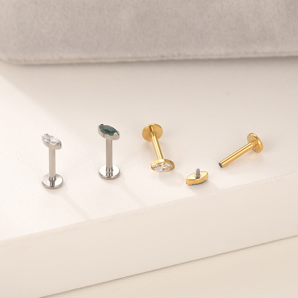 1Pc/5Pcs Titanium Cartilage Ea - Tragus Flat Back review and price