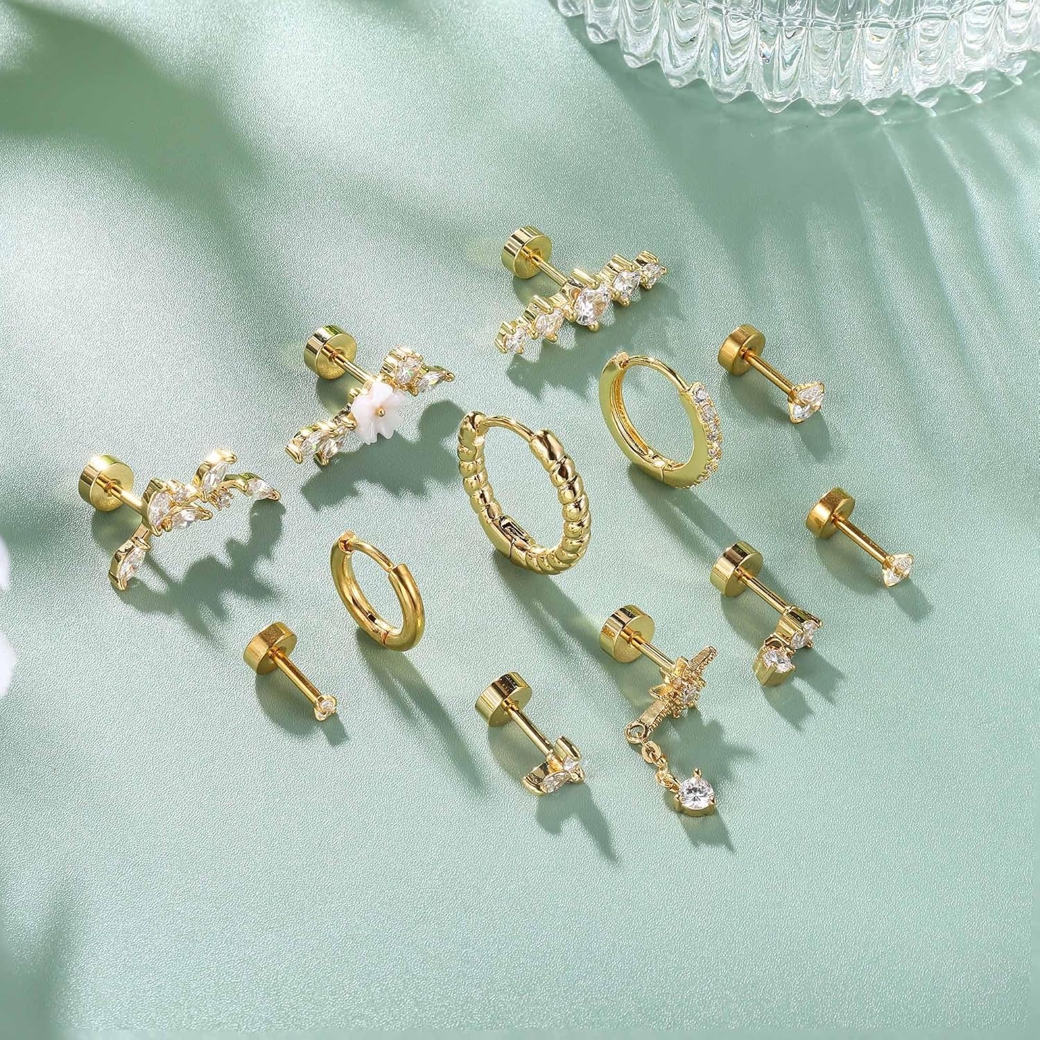 Drperfect 12Pcs Helix Piercing - Tragus Flat Back review and price