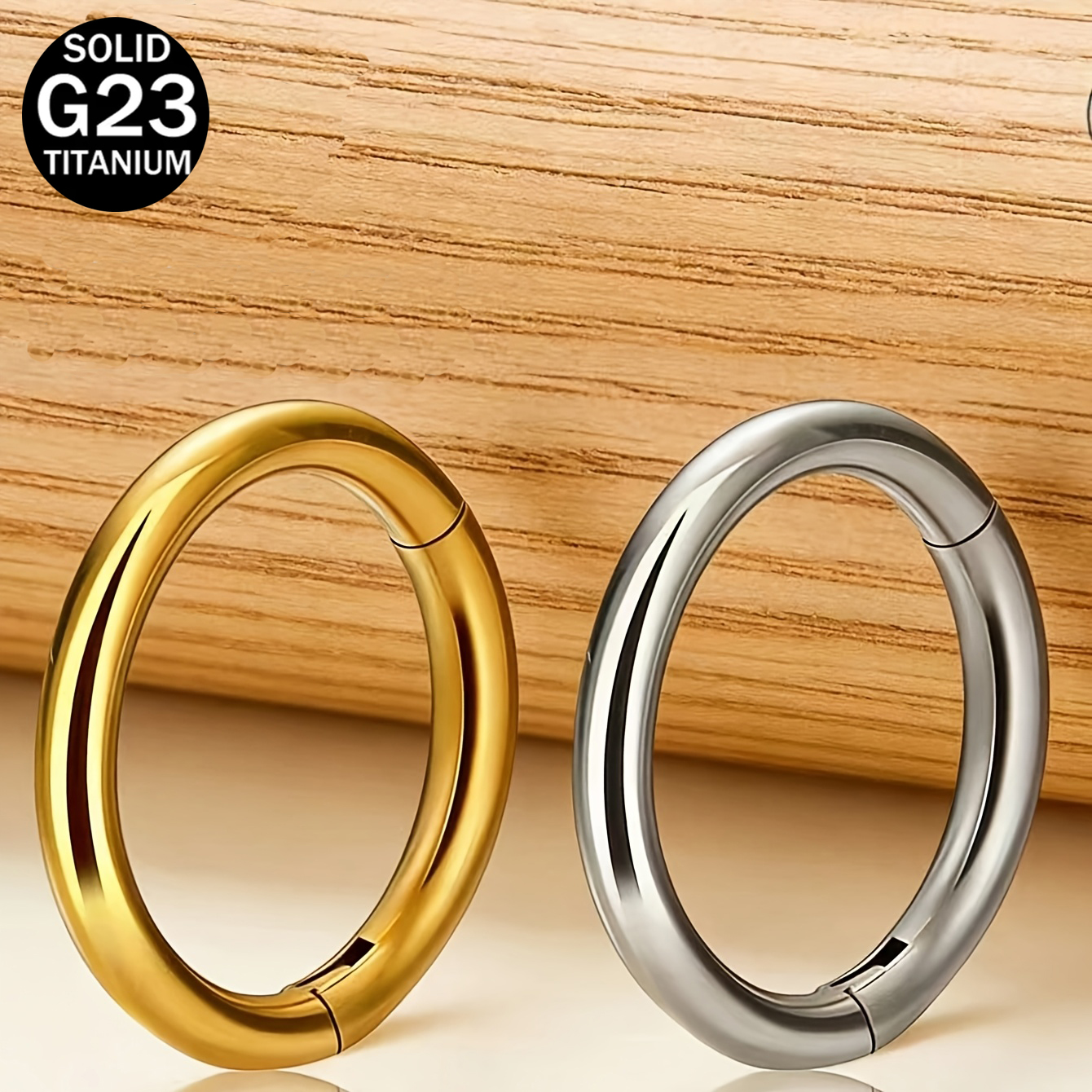 2pcs/Set G23 Titanium Nose Rin - Clicker Ring Seamless review and price