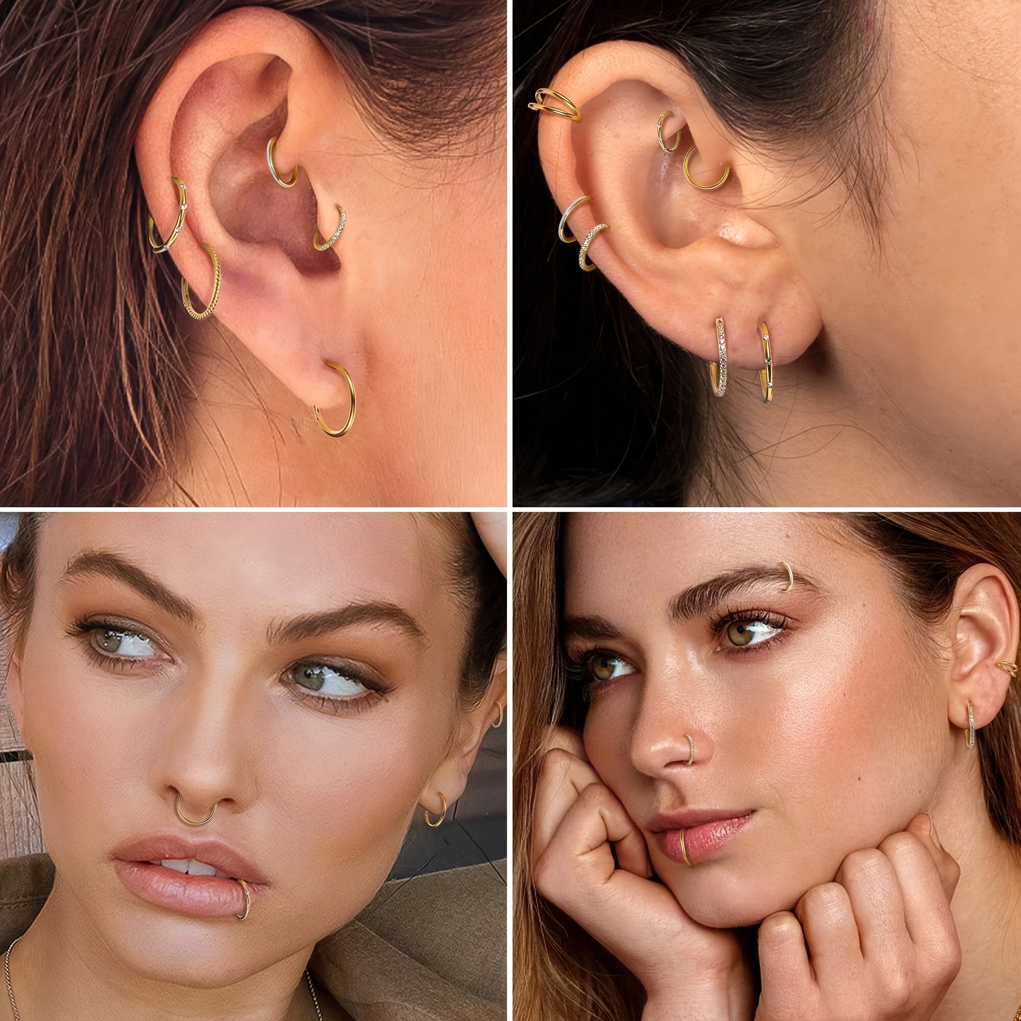 2pcs/Set G23 Titanium Nose Rin - Clicker Ring Seamless review and price