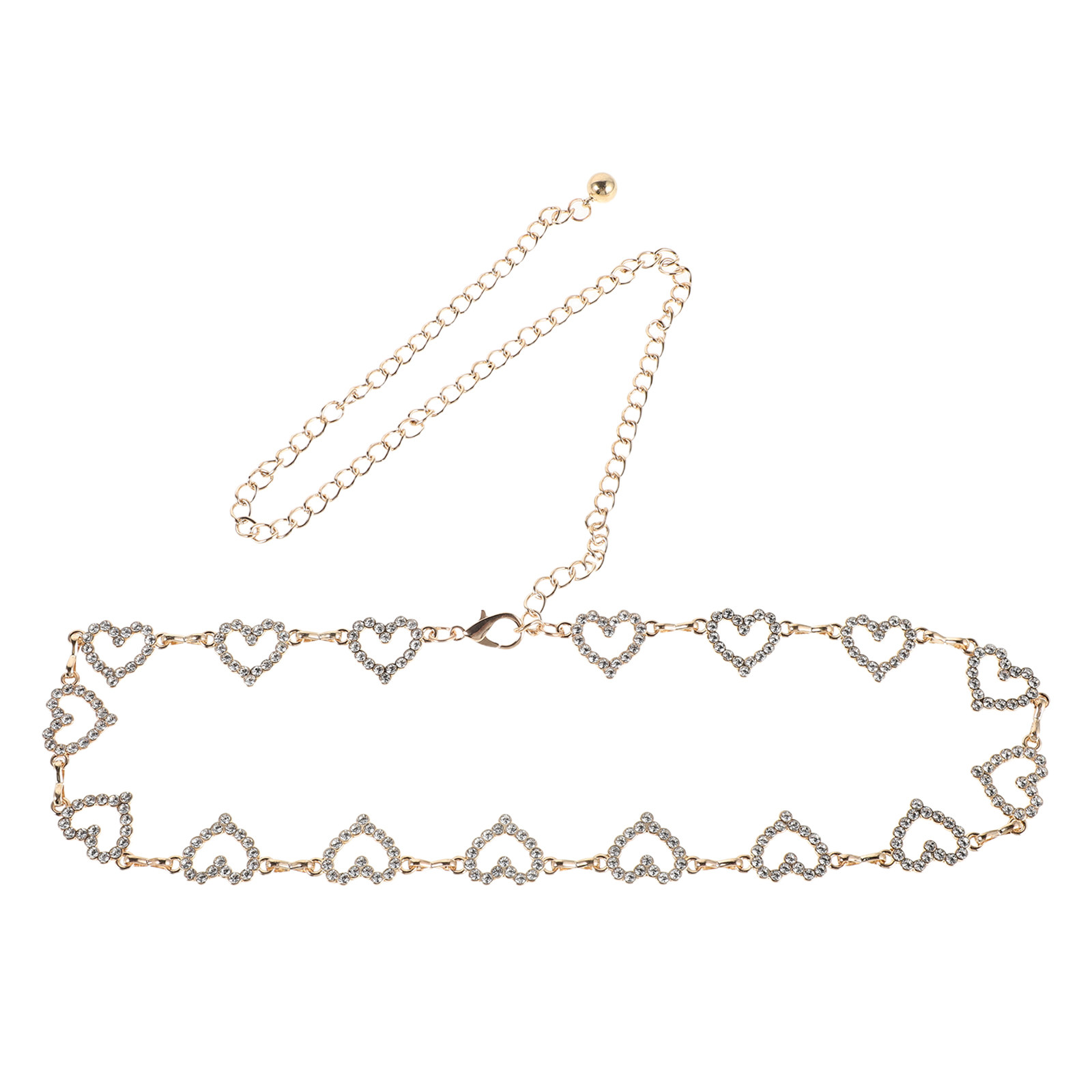 Women Heart Rhinestone Waist C - Body Jewelry Chains review and price