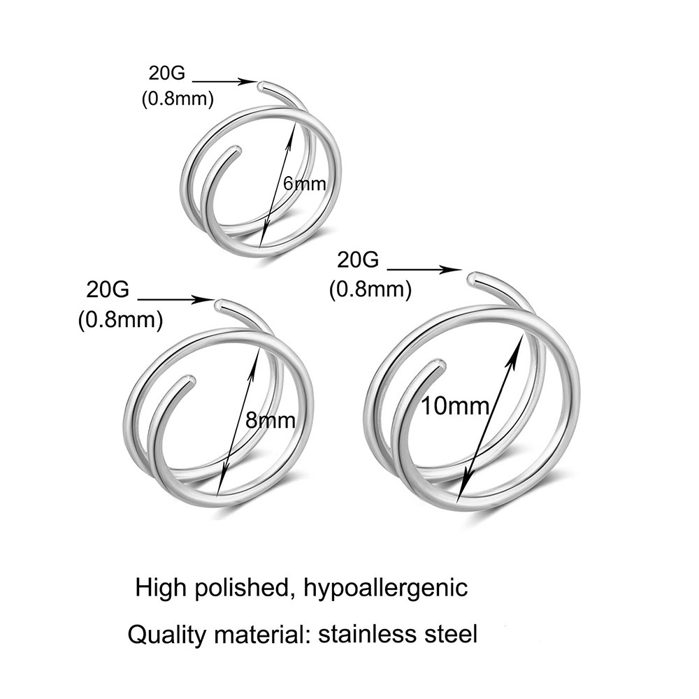 1PC Stainless Steel 316 Double - Body Jewelry Piercing review and price