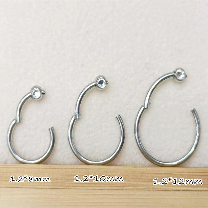 50pcs/lot 316 Surgical Steel G - Clicker Ring Seamless review and price