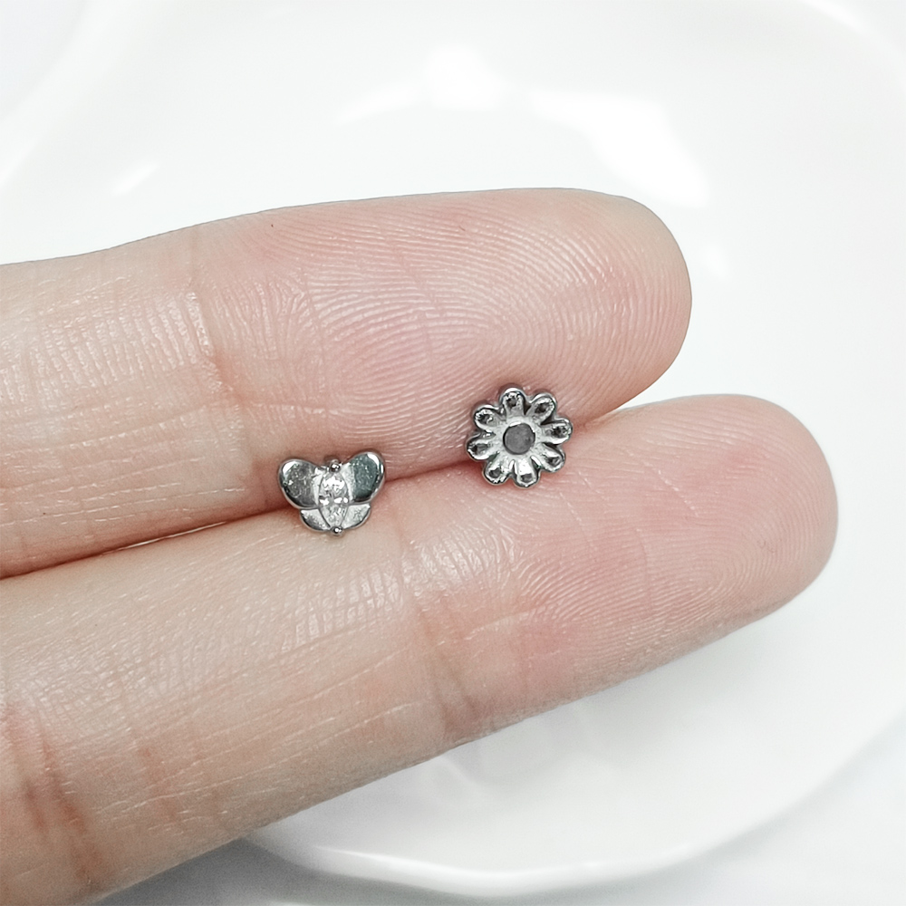 Flower Labret Piercing Butterf - Tragus Flat Back review and price