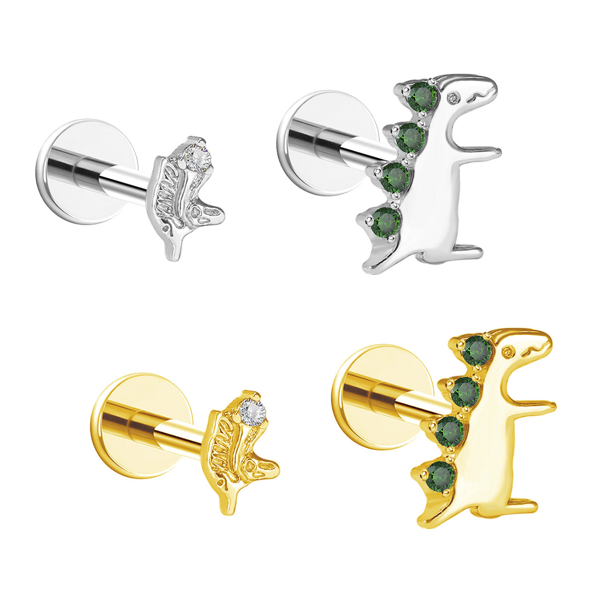A Cute Dinosaur Lip Stud Ear S - Body Jewelry Nose Studs review and price