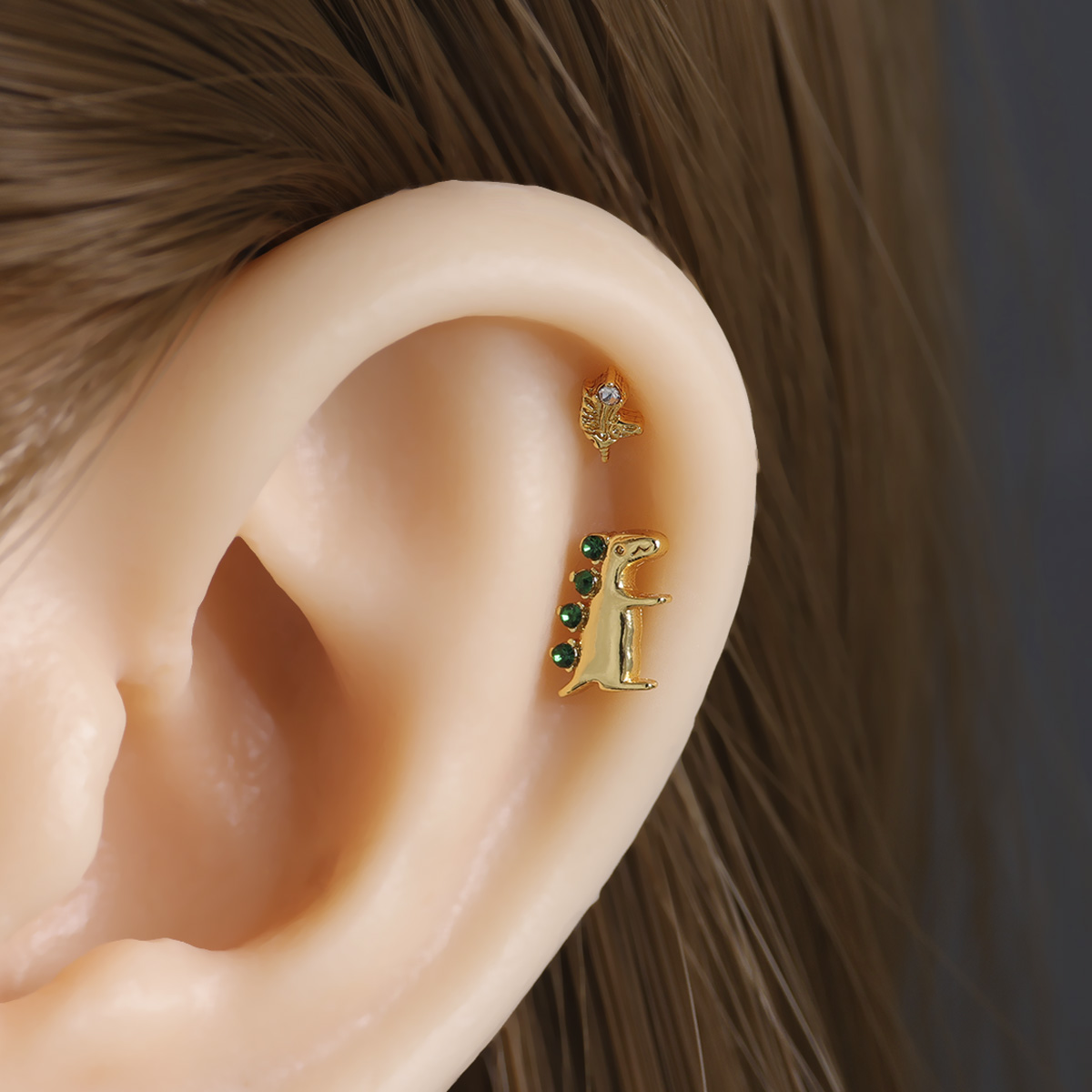 A Cute Dinosaur Lip Stud Ear S - Body Jewelry Nose Studs review and price