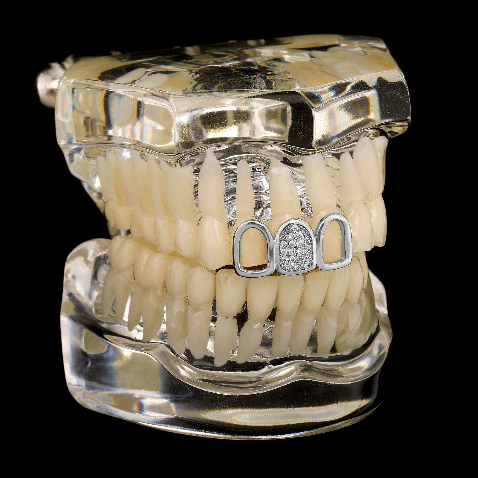 Rhinestone Teeth Cover Gold Pl - Body Jewelry Piercing review and price