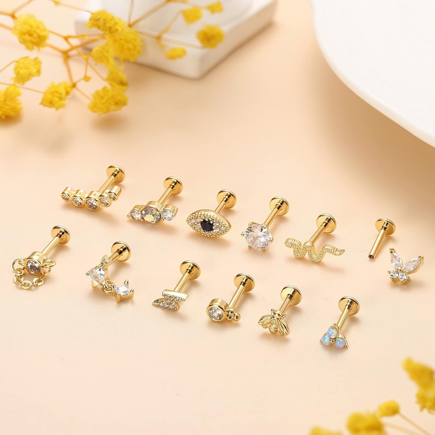 Bobisty 1Pc Cartilage Earrings - Tragus Flat Back review and price