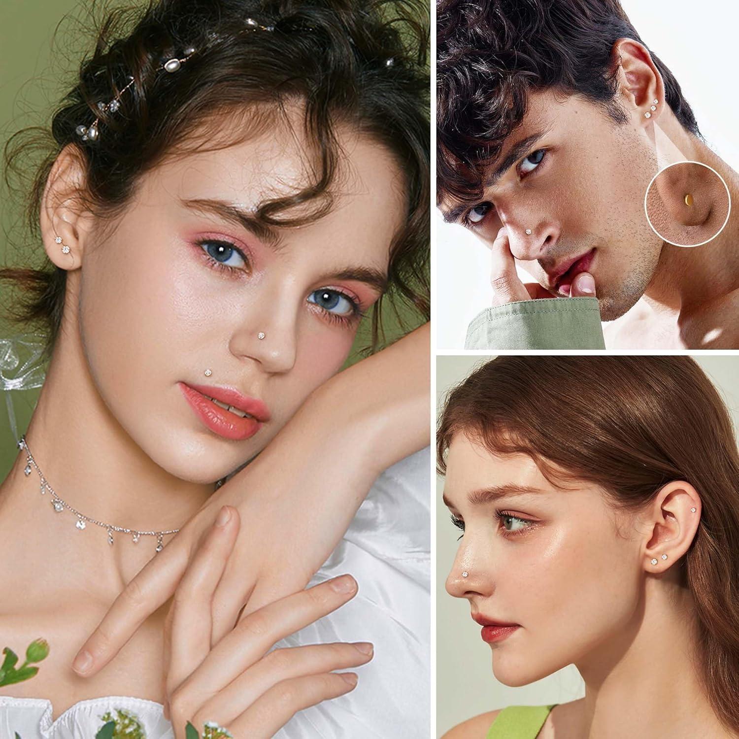 8Pcs G23 Titanium Flat Back Ea - Tragus Flat Back review and price