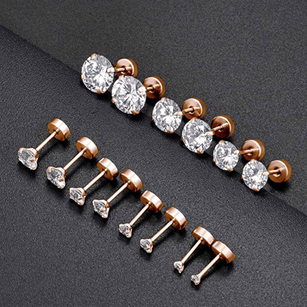 1Pair Classic Flat Back Screw  - Tragus Flat Back review and price