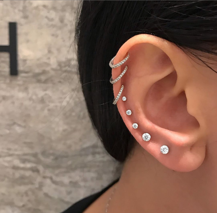1Pair Classic Flat Back Screw  - Tragus Flat Back review and price