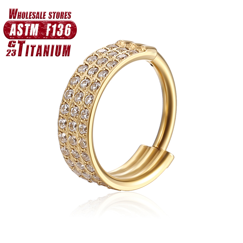 F136 Titanium Nose Ring Implan - Clicker Ring Seamless review and price