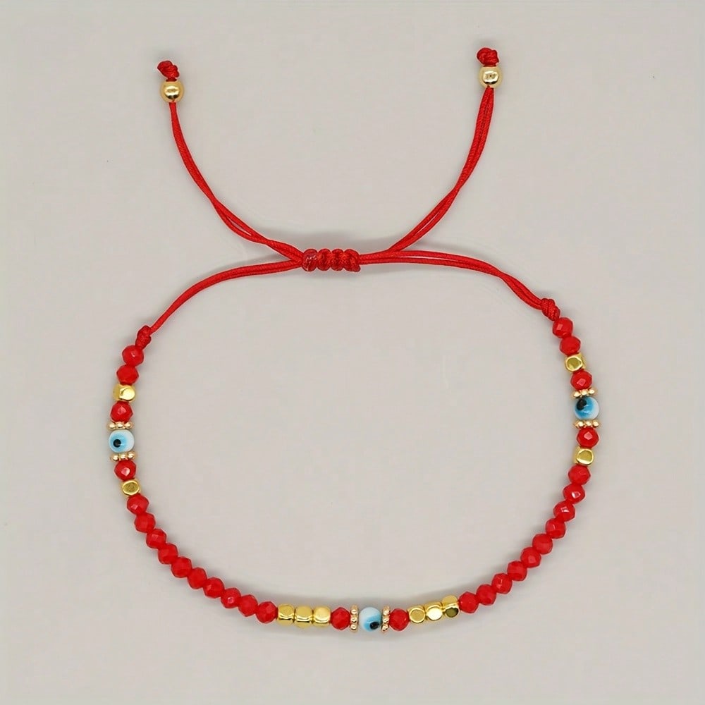 Boho Red Crystal Beaded Bracel - Body Jewelry Charms review and price