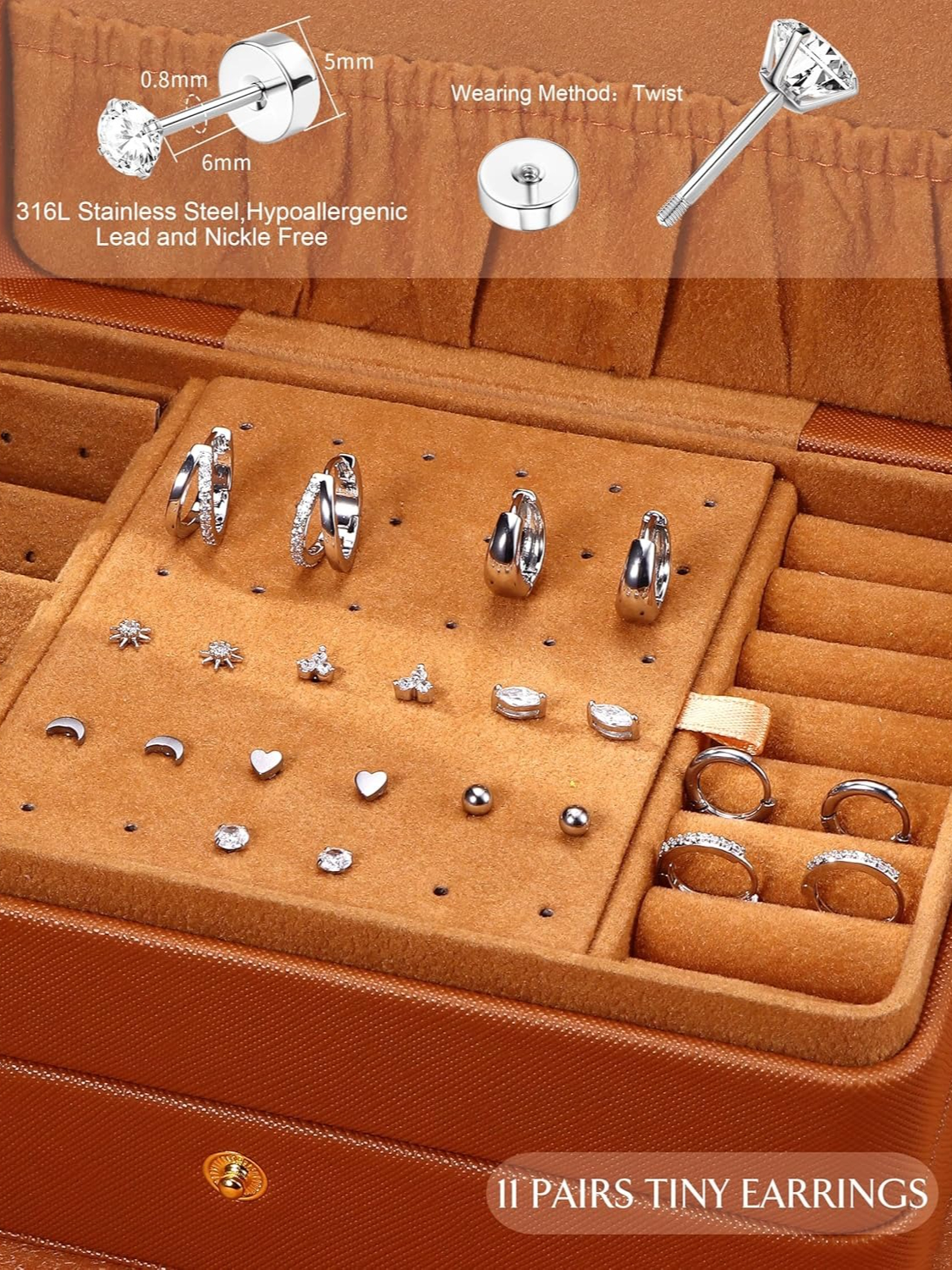 Bobisty 11 Pairs Surgical Stee - Tragus Flat Back review and price