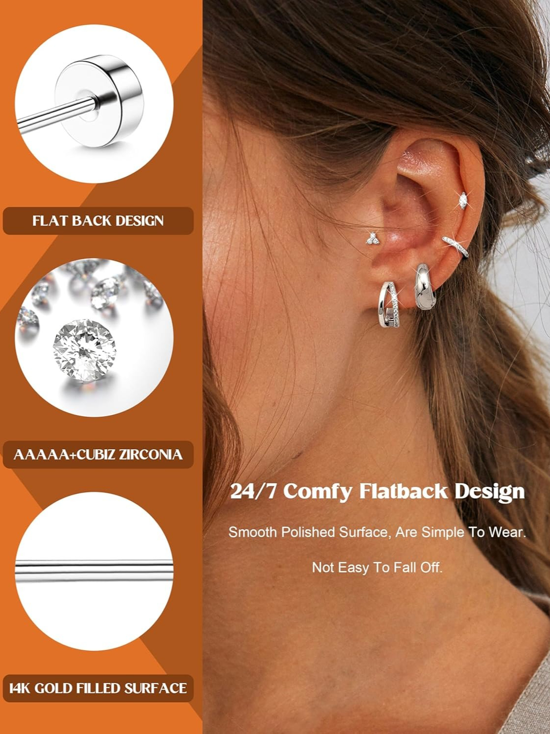 Bobisty 11 Pairs Surgical Stee - Tragus Flat Back review and price