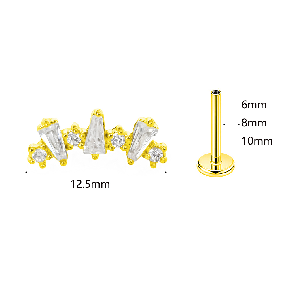 Internal Threaded Cubic Zircon - Tragus Flat Back review and price