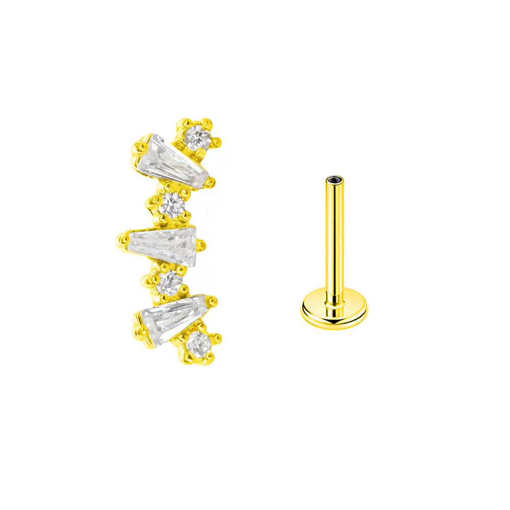 Internal Threaded Cubic Zircon - Tragus Flat Back review and price