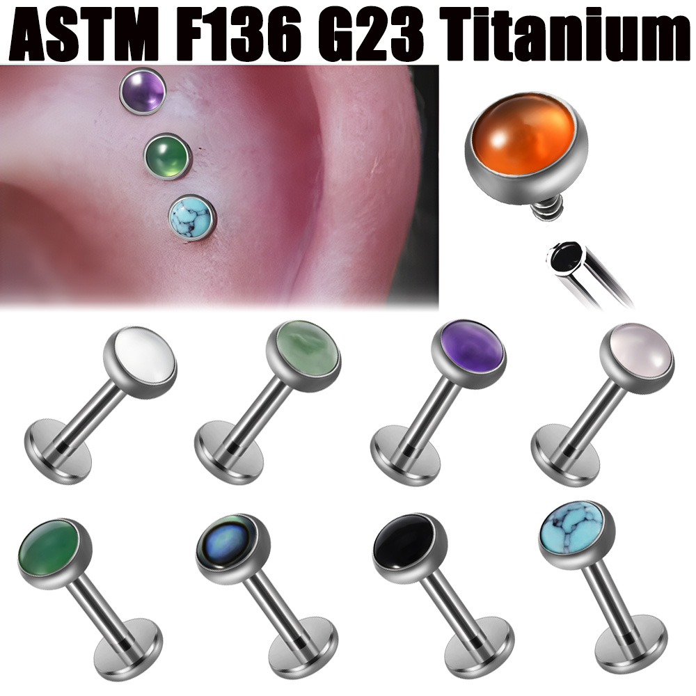 1PC 16g G23 Titanium Crystal&S - Tragus Flat Back review and price