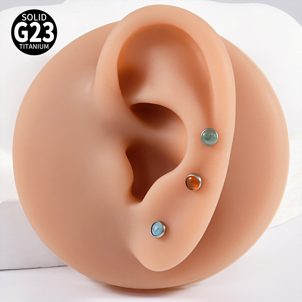 1PC 16g G23 Titanium Crystal&S - Tragus Flat Back review and price