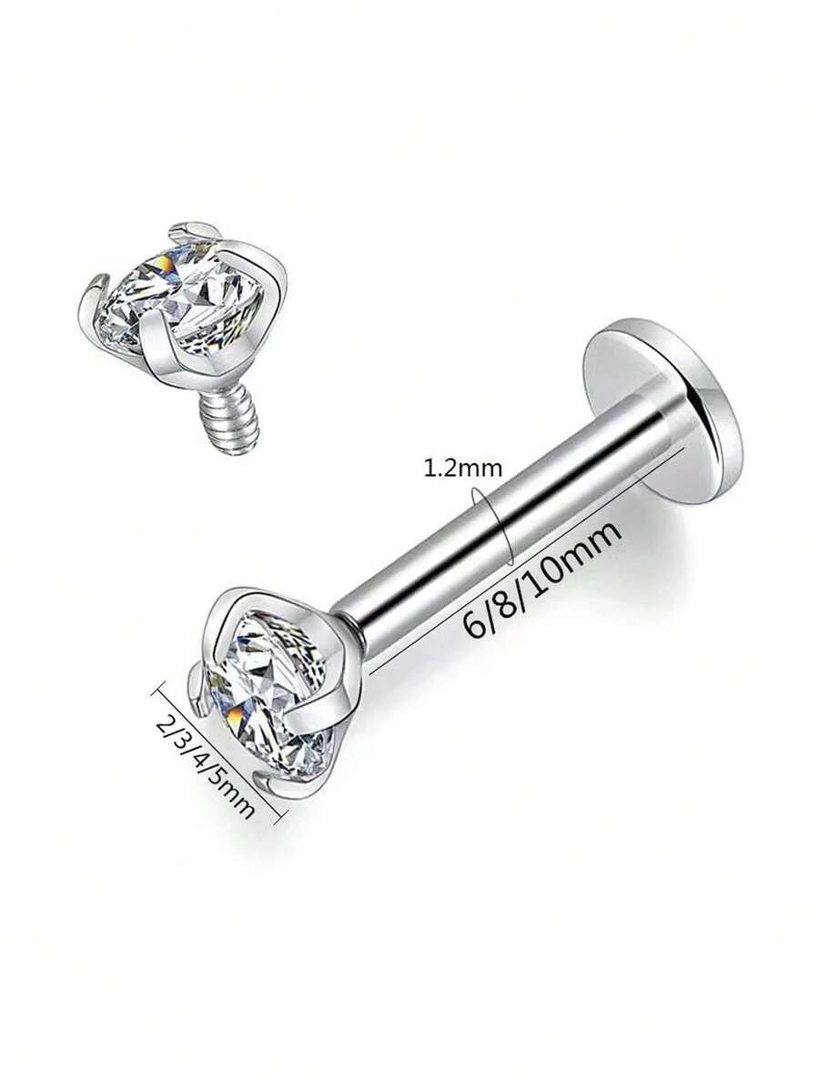 6PCS Stainless Steel Nose Stud - Tragus Flat Back review and price