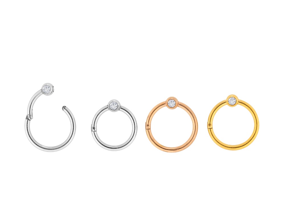 10pcs/lot Surgical Steel Gems  - Clicker Ring Seamless review and price