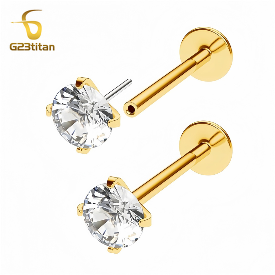 2pc G23 Titanium Push In Earri - Tragus Flat Back review and price