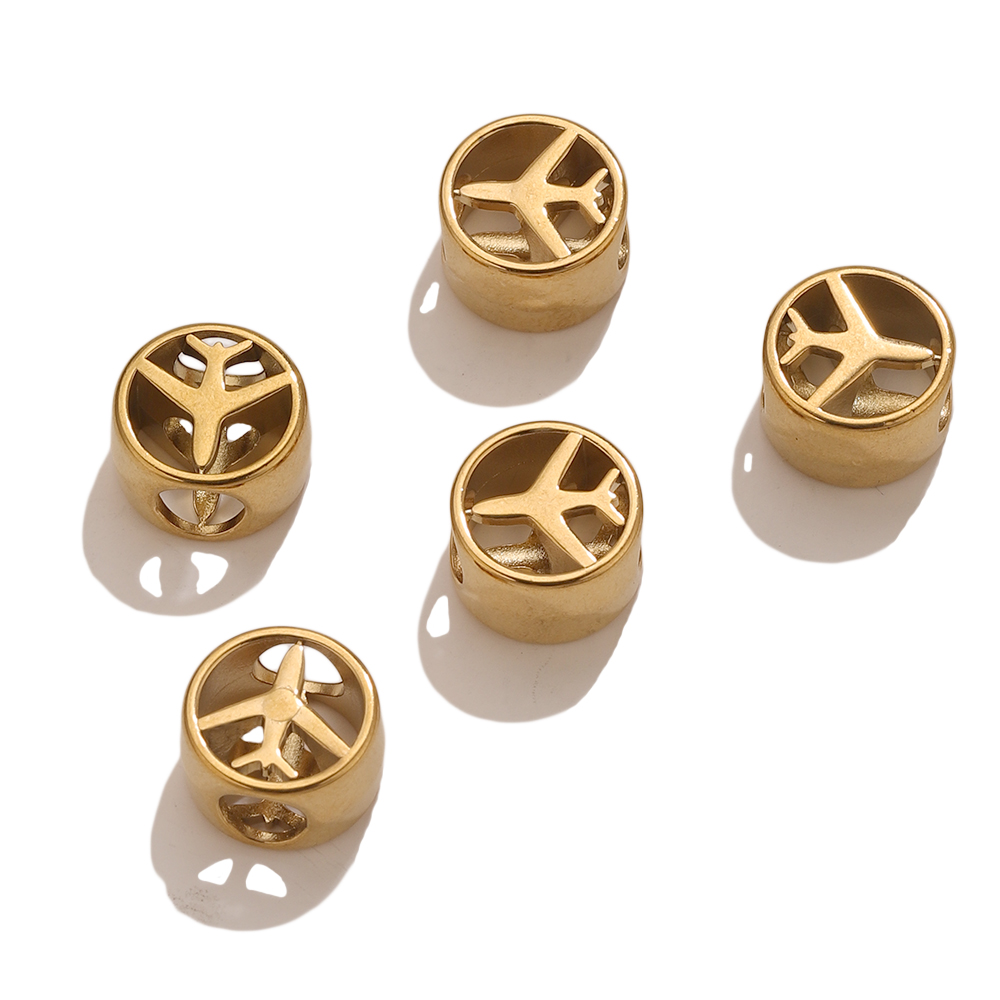 5PCS 18K Gold Plated Airplane  - Body Jewelry Diy review and price