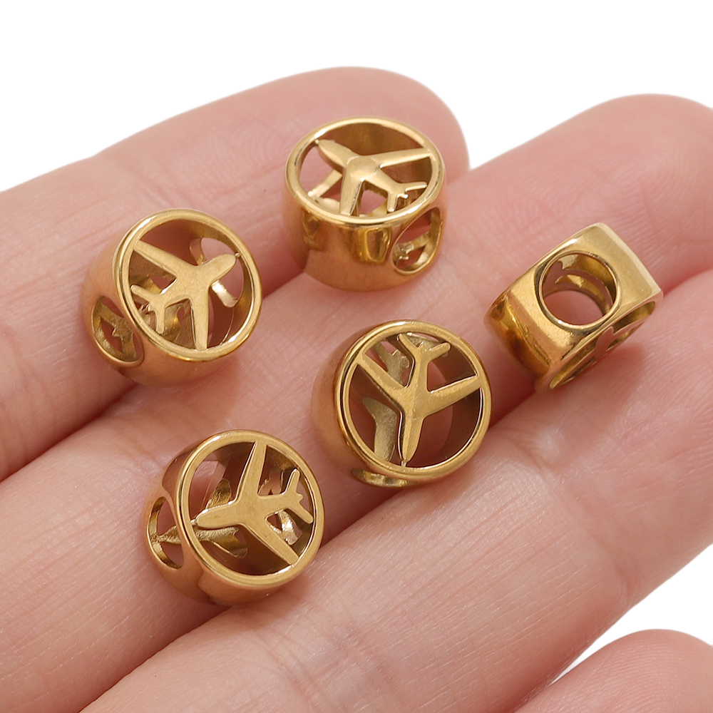 5PCS 18K Gold Plated Airplane  - Body Jewelry Diy review and price