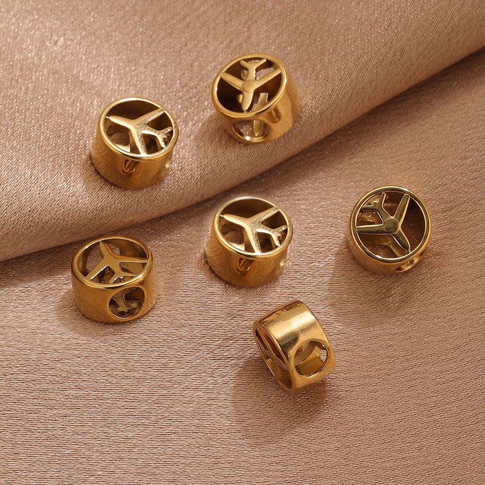 5PCS 18K Gold Plated Airplane  - Body Jewelry Diy review and price