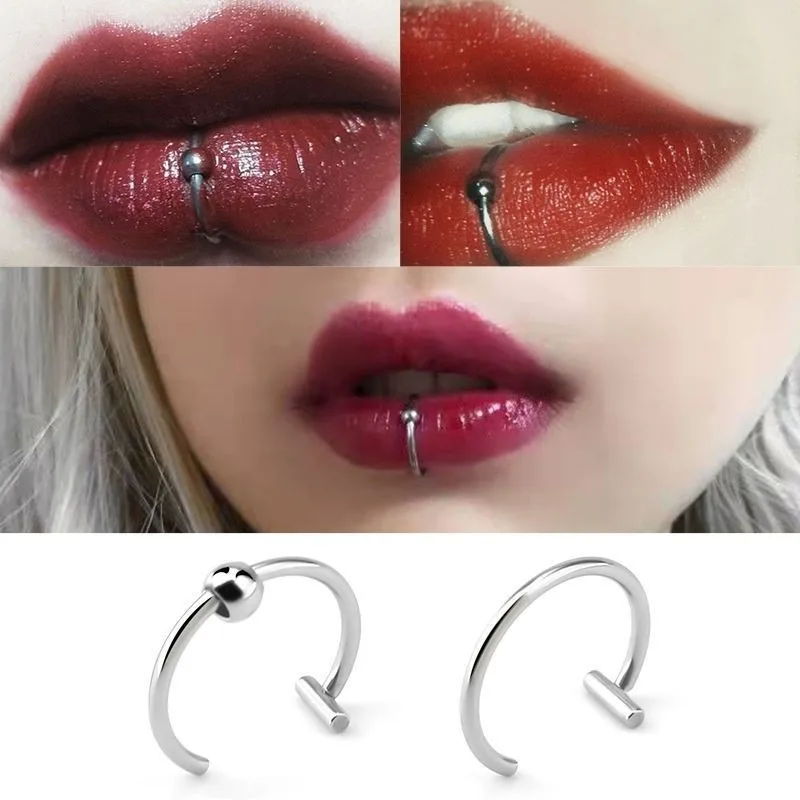 Titanium Steel C-Shaped Lip Ri - Body Jewelry Titanium review and price