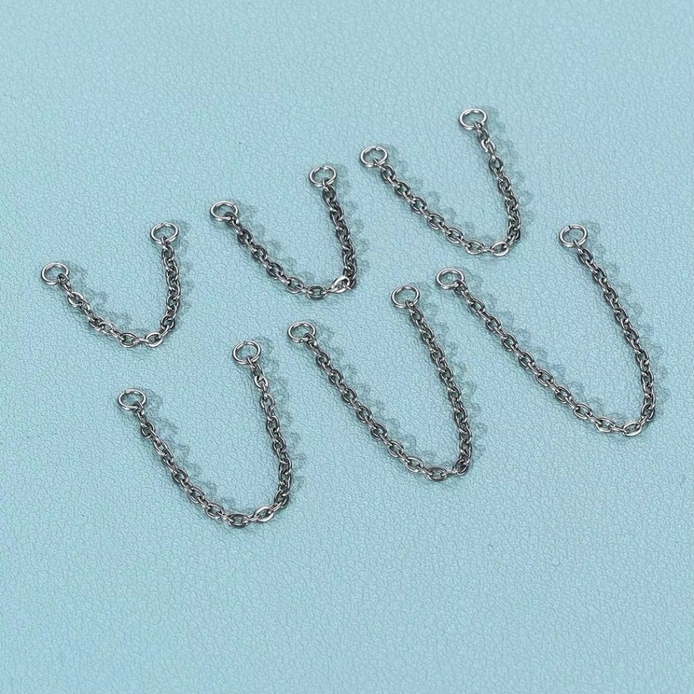 Titanium Nose Chain Double Cha - Body Jewelry Titanium review and price