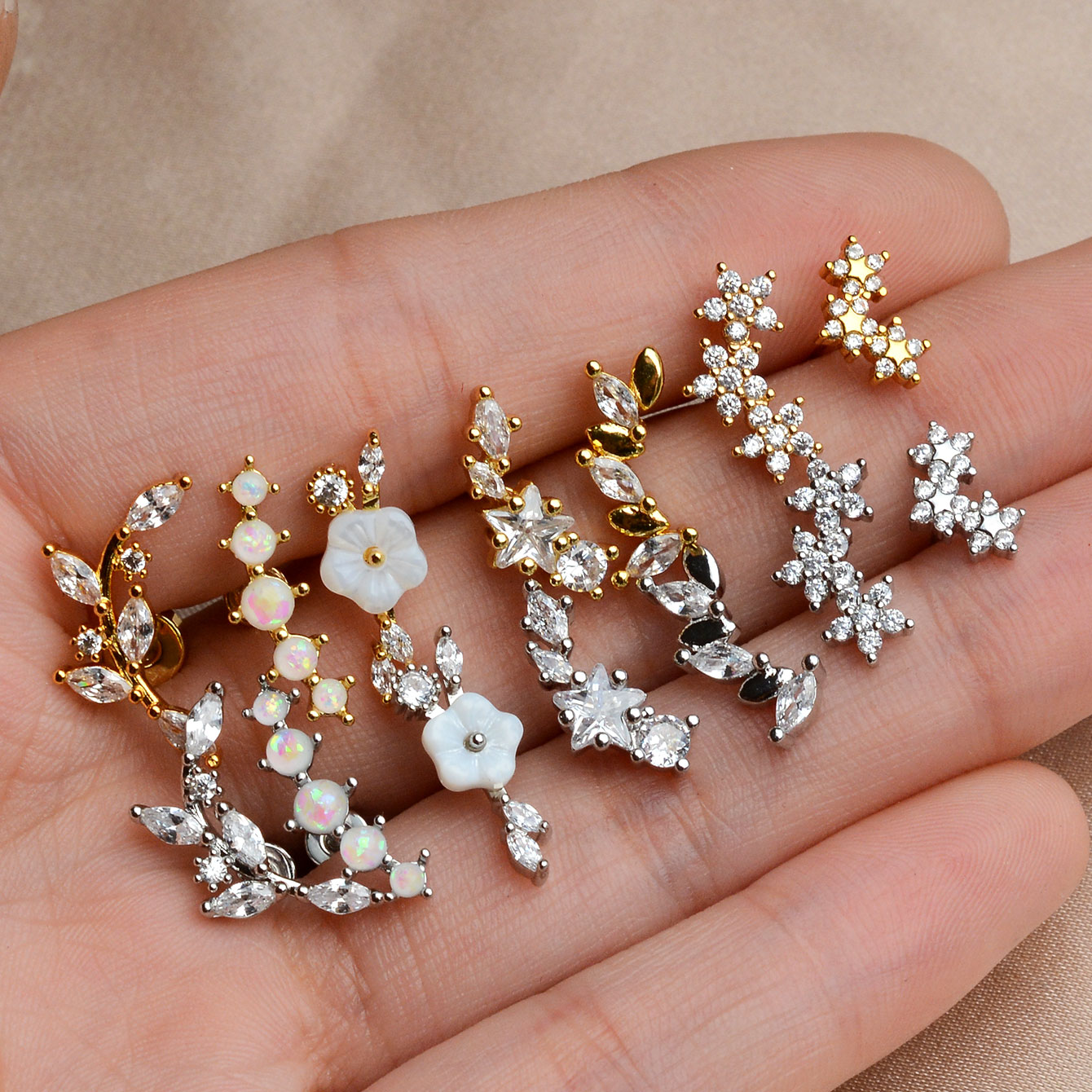 1PC Stainless Steel Star Flowe - Tragus Flat Back review and price